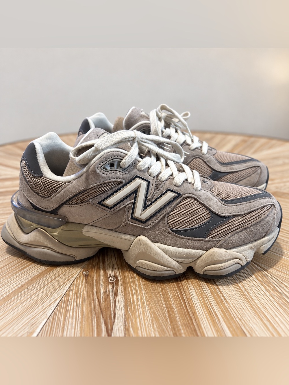 New Balance Beige Taupe Athletic Sneakers